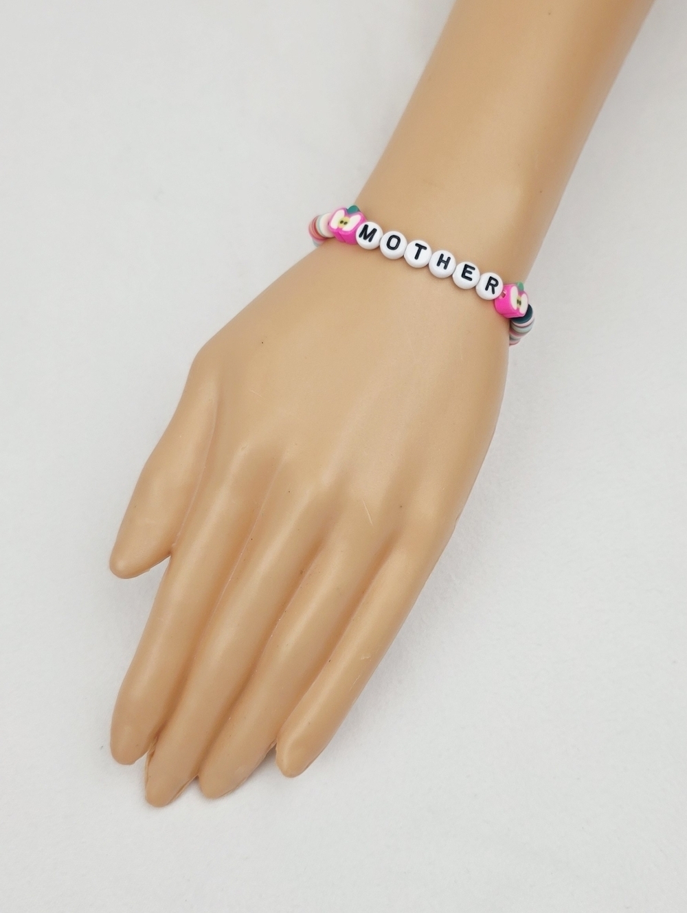 Handmade Clay Bead Multi Color Mother Bracelet
